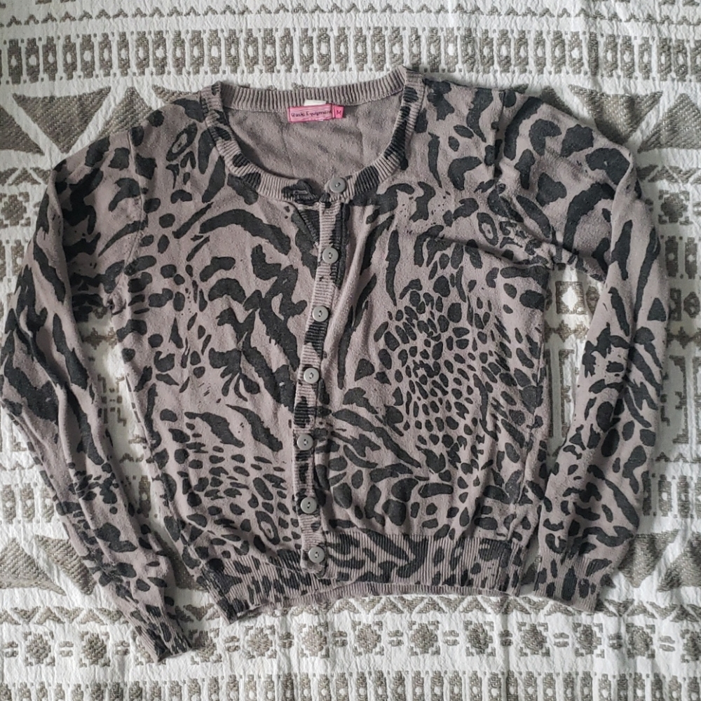 Animal Print Cardigan